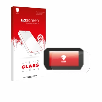 Front side of a product packaging with the brand logo upscreen. Next to it is the device Ducati V4 Rally (2024) shown with the