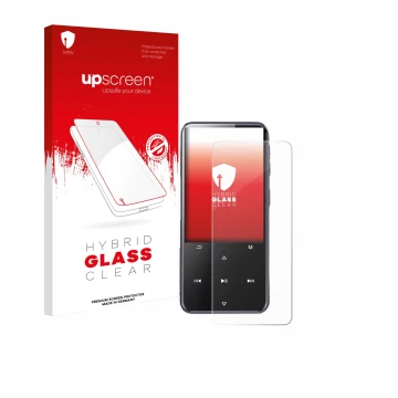 Front side of a product packaging with the brand logo upscreen. Next to it is the device AGPtek M3 shown with the correspondin