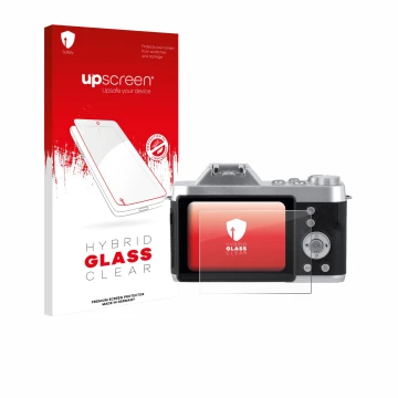 Front side of a product packaging with the brand logo upscreen. Next to it is the device Rollei Powerflex 10x Retro shown with