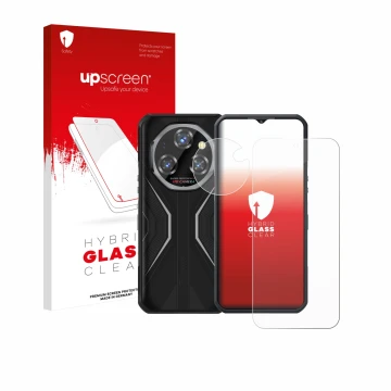 Front side of a product packaging with the brand logo upscreen. Next to it is the device Oukitel WP55 Pro (Front+Camera) shown