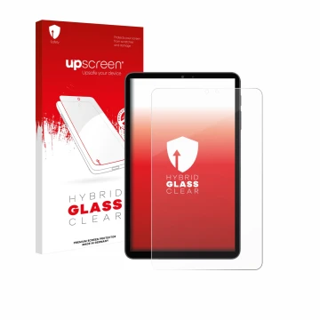 Front side of a product packaging with the brand logo upscreen. Next to it is the device Alldocube iPlay 70 mini Pro shown wit