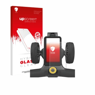 Front side of a product packaging with the brand logo upscreen. Next to it is the device PowaKaddy CT12 GPS shown with the cor