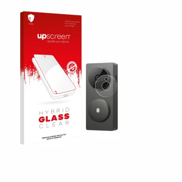 Front side of a product packaging with the brand logo upscreen. Next to it is the device Aqara Hub G410 shown with the corresp