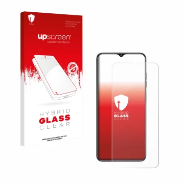 Front side of a product packaging with the brand logo upscreen. Next to it is the device Oukitel C1 shown with the correspondi