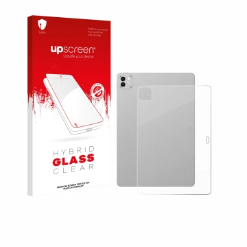 Front side of a product packaging with the brand logo upscreen. Next to it is the device Honor Magicpad 3 (Back) shown with th