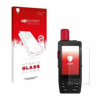 Front side of a product packaging with the brand logo upscreen. Next to it is the device Garmin GPSMAP H1i Plus shown with the