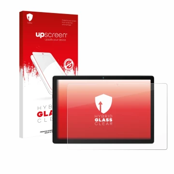 Front side of a product packaging with the brand logo upscreen. Next to it is the device Yicty MB1001 10.1