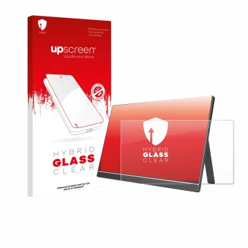 Front side of a product packaging with the brand logo upscreen. Next to it is the device Arzopa 60HZ/A1 15.6