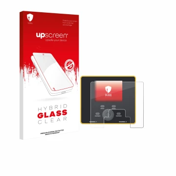 Front side of a product packaging with the brand logo upscreen. Next to it is the device Junsi iCharger DX12 shown with the co