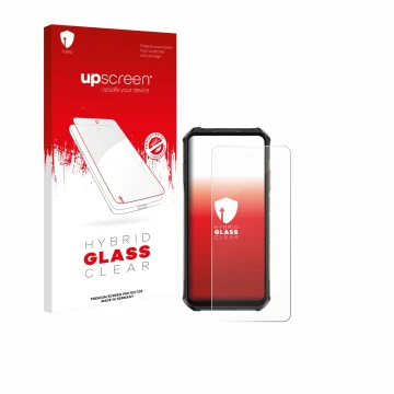 Front side of a product packaging with the brand logo upscreen. Next to it is the device Ulefone Armor X16 Pro shown with the 