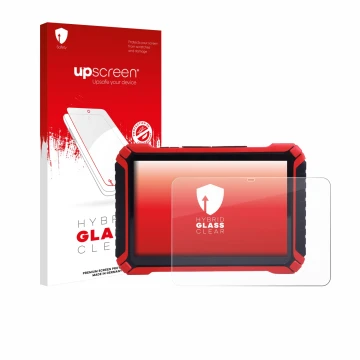 Front side of a product packaging with the brand logo upscreen. Next to it is the device Launch X-431 Pad IX shown with the co