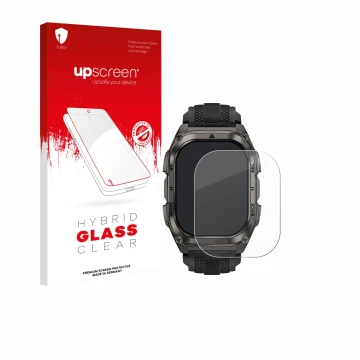 Front side of a product packaging with the brand logo upscreen. Next to it is the device Kospet Tank M4 shown with the corresp