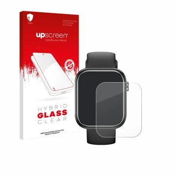 Front side of a product packaging with the brand logo upscreen. Next to it is the device RLQA G104 1.83