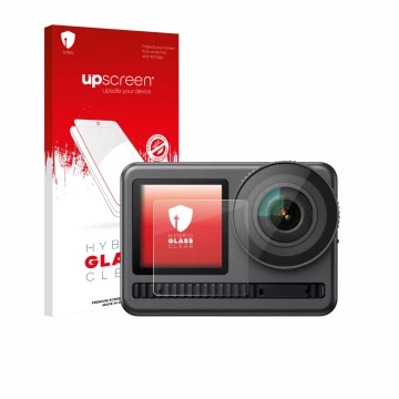 Front side of a product packaging with the brand logo upscreen. Next to it is the device Akaso Brave 8 (Front display) shown w