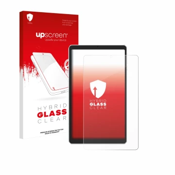 Front side of a product packaging with the brand logo upscreen. Next to it is the device Ulefone Tab A9 Pro shown with the cor