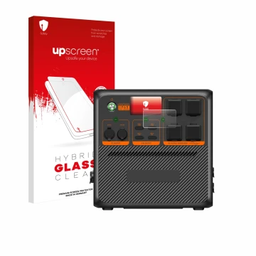 Front side of a product packaging with the brand logo upscreen. Next to it is the device Bluetti AC240P shown with the corresp