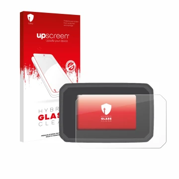 Front side of a product packaging with the brand logo upscreen. Next to it is the device Honda CB125R 2024 shown with the corr