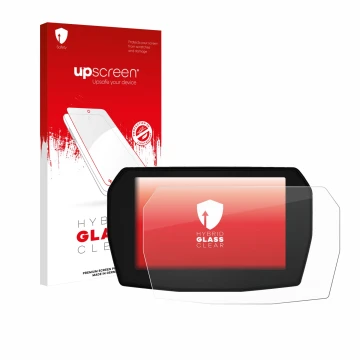 Front side of a product packaging with the brand logo upscreen. Next to it is the device Ducati Panigale V2 2025 shown with th