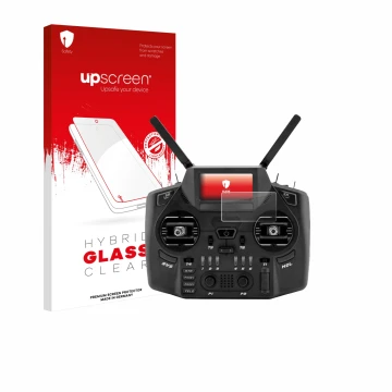 Front side of a product packaging with the brand logo upscreen. Next to it is the device Radiomaster GX12 shown with the corre