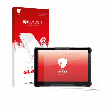 Front side of a product packaging with the brand logo upscreen. Next to it is the device Dell Pro Rugged 12 RA02260 shown with