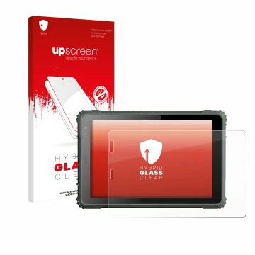 Front side of a product packaging with the brand logo upscreen. Next to it is the device Geshem MTK6877 shown with the corresp
