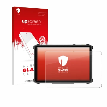 Front side of a product packaging with the brand logo upscreen. Next to it is the device Ulefone Armor Pad 5 Ultra shown with 