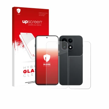 Front side of a product packaging with the brand logo upscreen. Next to it is the device OnePlus 15 (Front+Back) shown with th