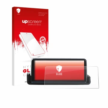 Front side of a product packaging with the brand logo upscreen. Next to it is the device Junsun Carplay 10.25