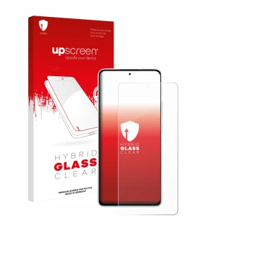 Front side of a product packaging with the brand logo upscreen. Next to it is the device Xiaomi Redmi Note 14 5G shown with th