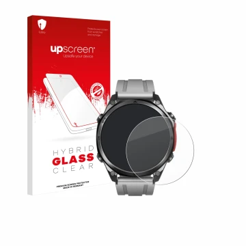 Front side of a product packaging with the brand logo upscreen. Next to it is the device Doogee Anywise W1 Pro shown with the 