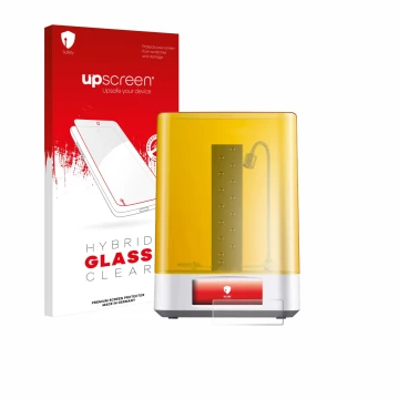 Front side of a product packaging with the brand logo upscreen. Next to it is the device Anycubic Wash & Cure 3 Plus shown wit