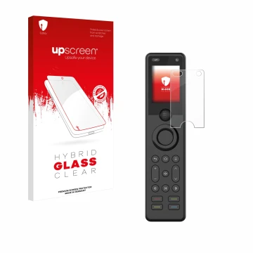 Front side of a product packaging with the brand logo upscreen. Next to it is the device Sofabaton X1S shown with the correspo