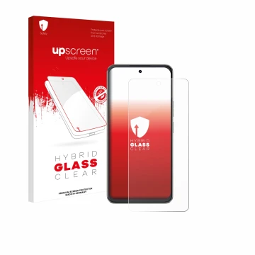 Front side of a product packaging with the brand logo upscreen. Next to it is the device Cubot Note 60 shown with the correspo
