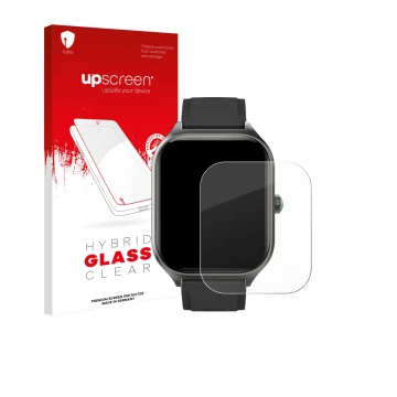Front side of a product packaging with the brand logo upscreen. Next to it is the device FORRLITE Smartwatch 2.01