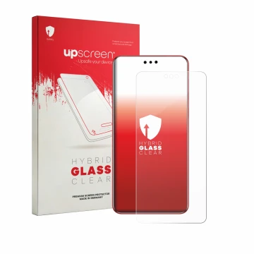 Front side of a product packaging with the brand logo upscreen. Next to it is the device Huawei Mate 60 RS Ultimate shown with