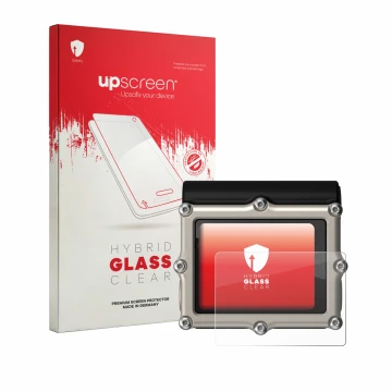 Front side of a product packaging with the brand logo upscreen. Next to it is the device Shearwater Petrel 3 dive computer sho