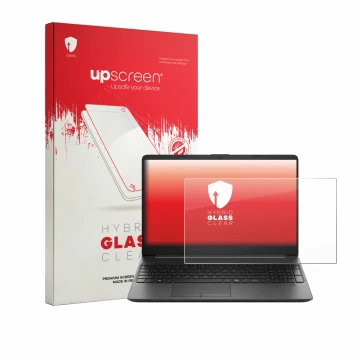 Front side of a product packaging with the brand logo upscreen. Next to it is the device HP EliteBook 250RT G9 shown with the 