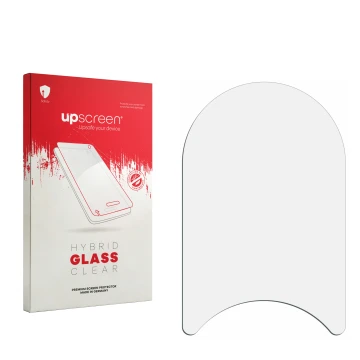 Front side of a product packaging with the brand logo upscreen. Next to it is the corresponding screen protector.