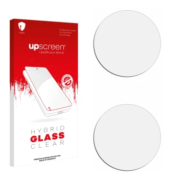 Front side of a product packaging with the brand logo upscreen. Next to it is the corresponding screen protector.
