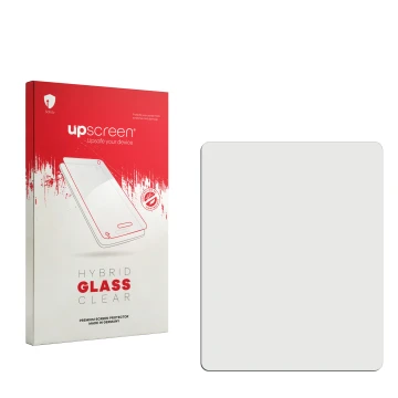 Front side of a product packaging with the brand logo upscreen. Next to it is the corresponding screen protector.