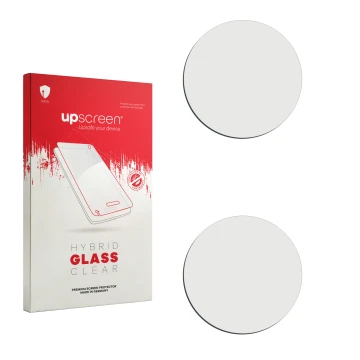 Front side of a product packaging with the brand logo upscreen. Next to it is the corresponding screen protector.