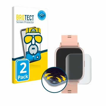 Front side of a product packaging with the brand logo BROTECT. Next to it is the device Denver SW-161 shown with the correspon