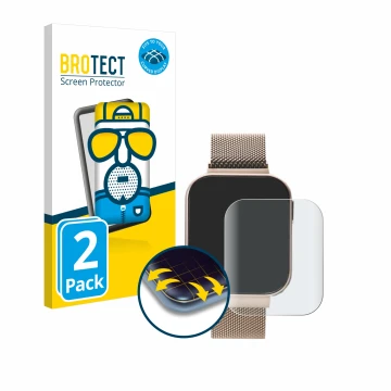 Front side of a product packaging with the brand logo BROTECT. Next to it is the device Liu Jo Smartwatch 1.4