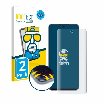 Front side of a product packaging with the brand logo BROTECT. Next to it is the device Honor 50 shown with the corresponding 
