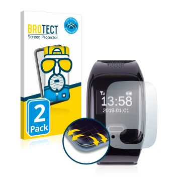 Front side of a product packaging with the brand logo BROTECT. Next to it is the device Tellimed Solino shown with the corresp