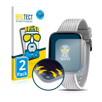 Front side of a product packaging with the brand logo BROTECT. Next to it is the device Morellato M-01 shown with the correspo