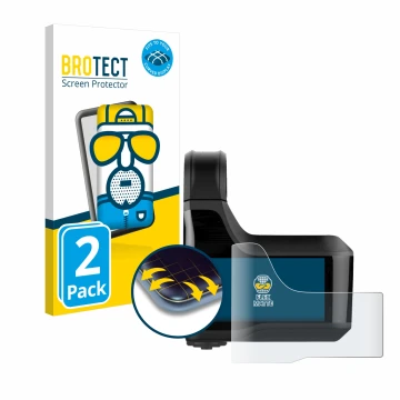Front side of a product packaging with the brand logo BROTECT. Next to it is the device Shimano Steps SC-EM800 shown with the 