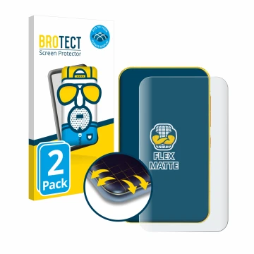 Front side of a product packaging with the brand logo BROTECT. Next to it is the device Timmkoo Q5 shown with the correspondin