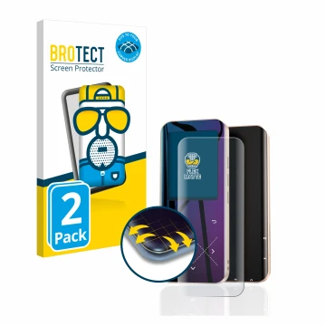 Front side of a product packaging with the brand logo BROTECT. Next to it is the device AGPtek A09X shown with the correspondi