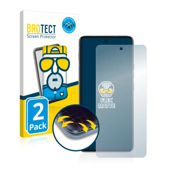 Front side of a product packaging with the brand logo BROTECT. Next to it is the device Motorola ThinkPhone shown with the cor